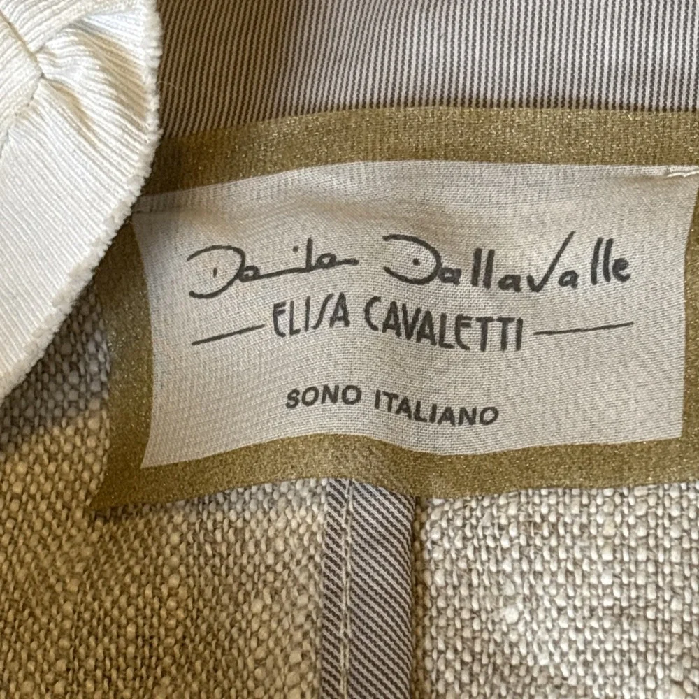 Elisa Cavaletti Daniela Dallavalle Jacket Sz XS Linen Cotton Stretch Art to Wear